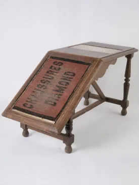 19th-century commercial shoe shiner stand 15¾"