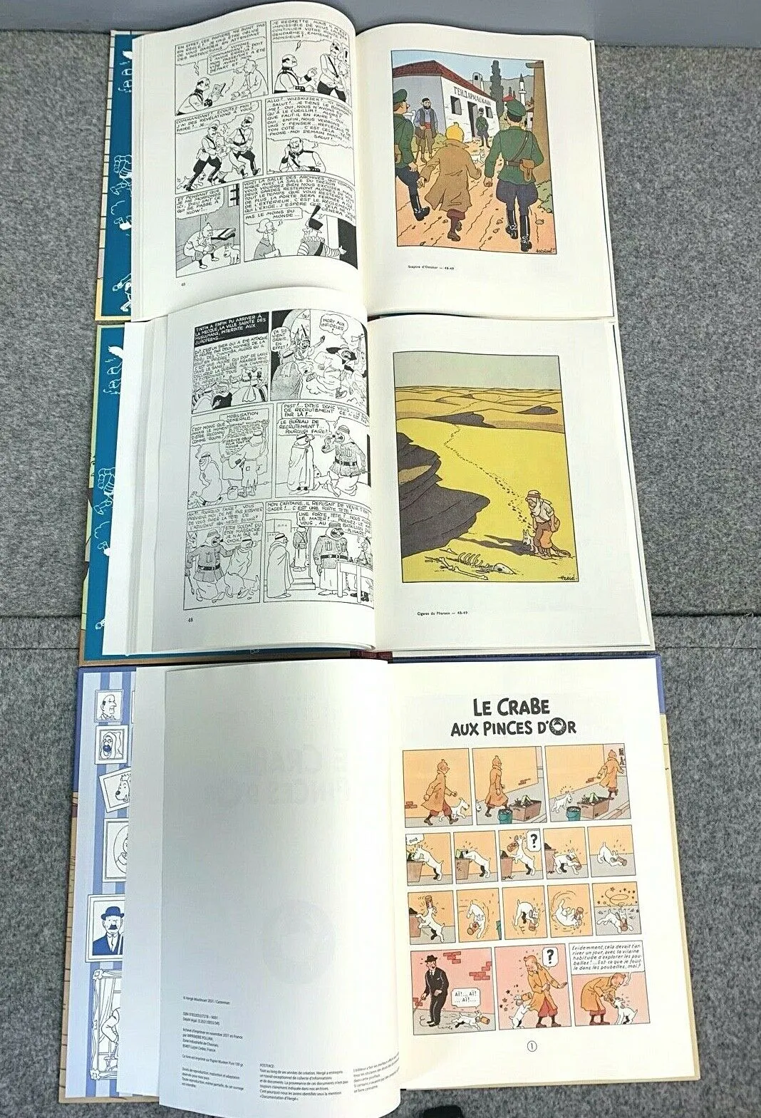 1st Edition Facsimile Hardback Tintin Books: Cigares/Ottokars/Crabe Set of 3