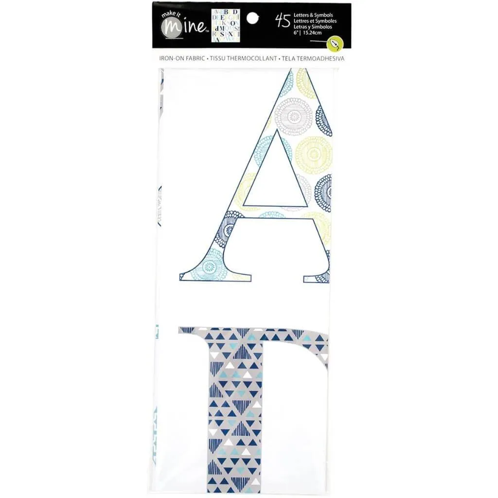 Alphabet Lowercase Iron-On Fabric Letters & Symbols Cool