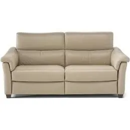 ASTUZIA CREAM LEATHER LOVESEAT