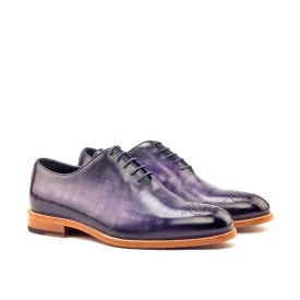 DapperFam Giuliano in Purple Men's Hand-Painted Patina Whole Cut