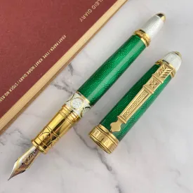 David Oscarson Henrik Winstrom Fountain Pen - Green w/ Gold (Limited Edition #4/8)