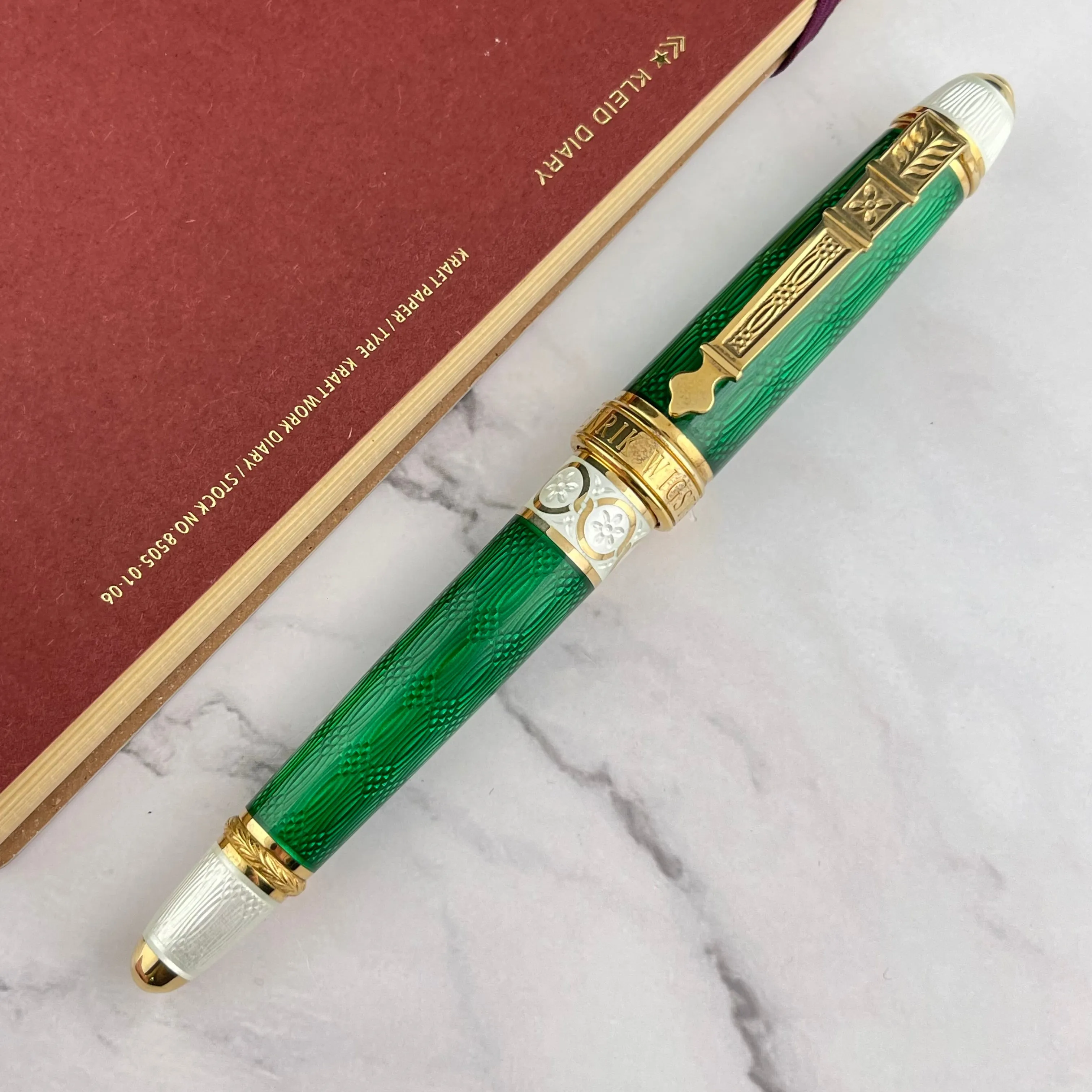 David Oscarson Henrik Winstrom Fountain Pen - Green w/ Gold (Limited Edition #4/8)