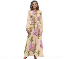 Delightful Womens Long dress with Belt - 2 options