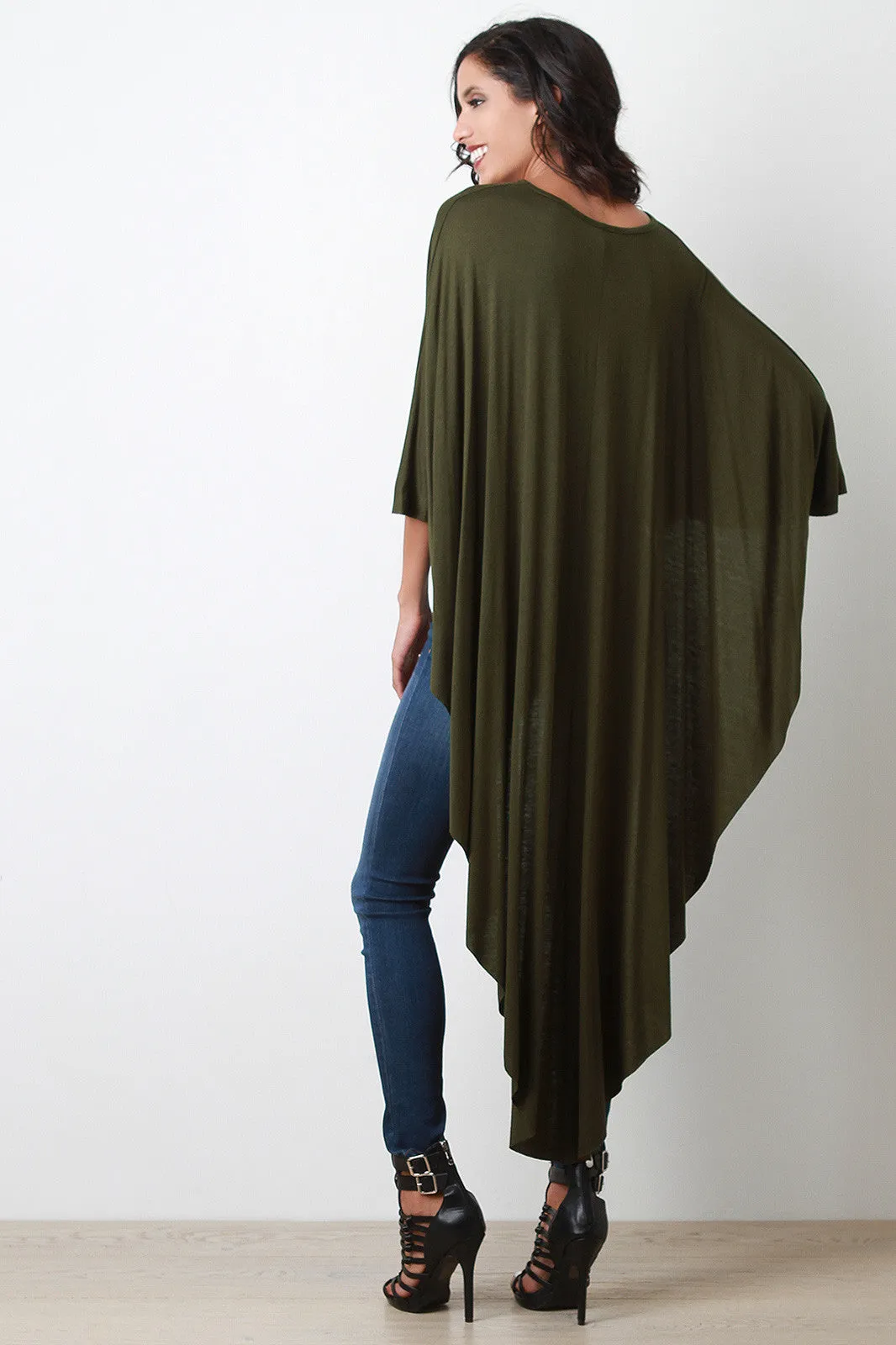 Dolman High-Low Cape Top