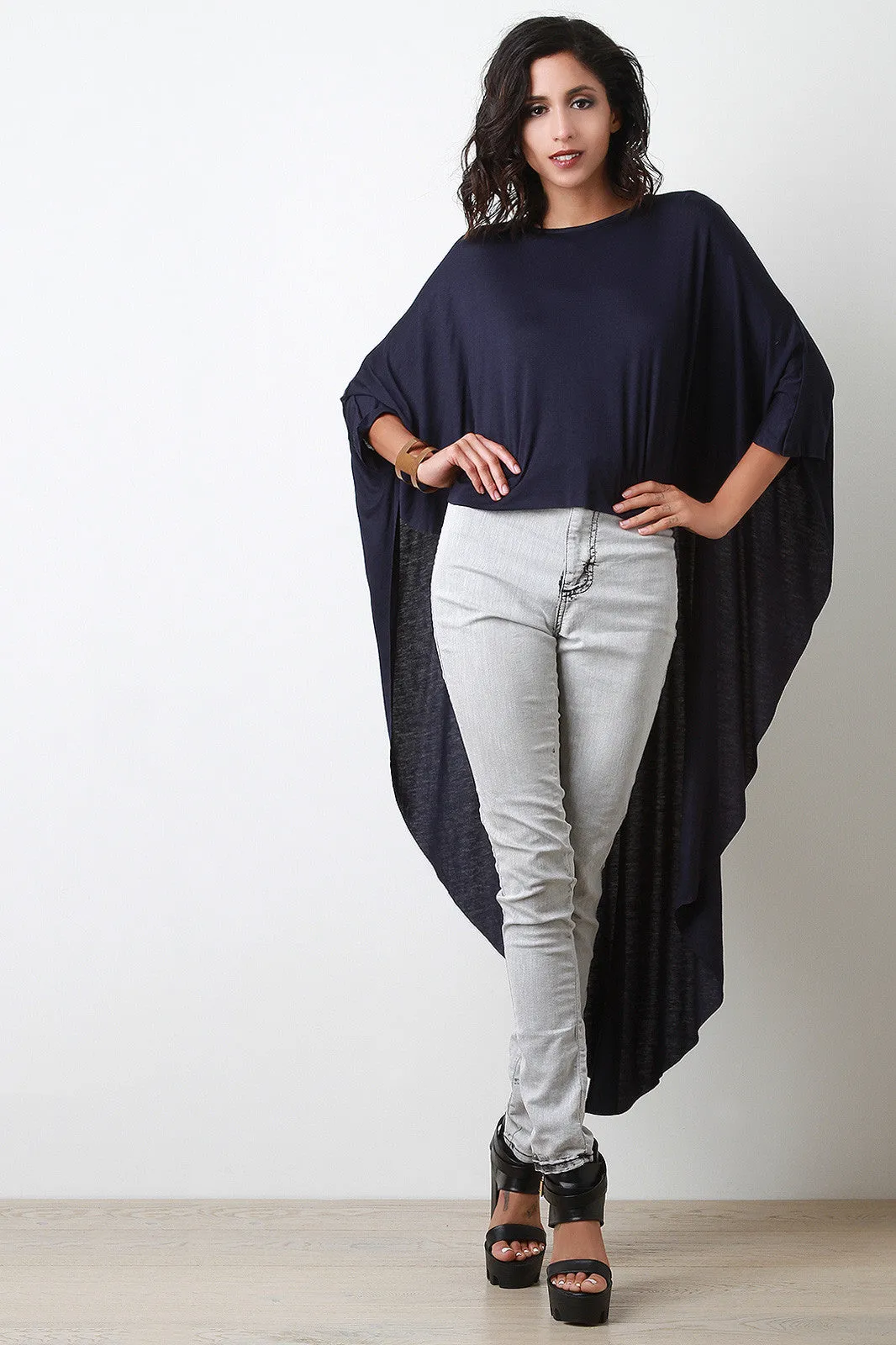 Dolman High-Low Cape Top