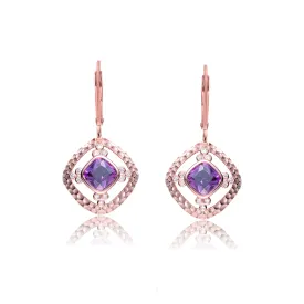 Eloise Cubic Zirconia Square Drop Earrings