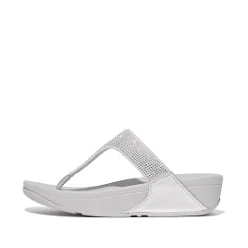 FitFlop Lulu Crystal Embellished Sandals - Silver