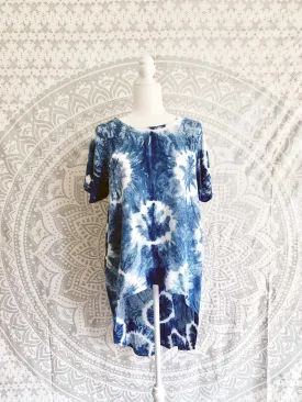 High - Low Tie Dye Rayon Top