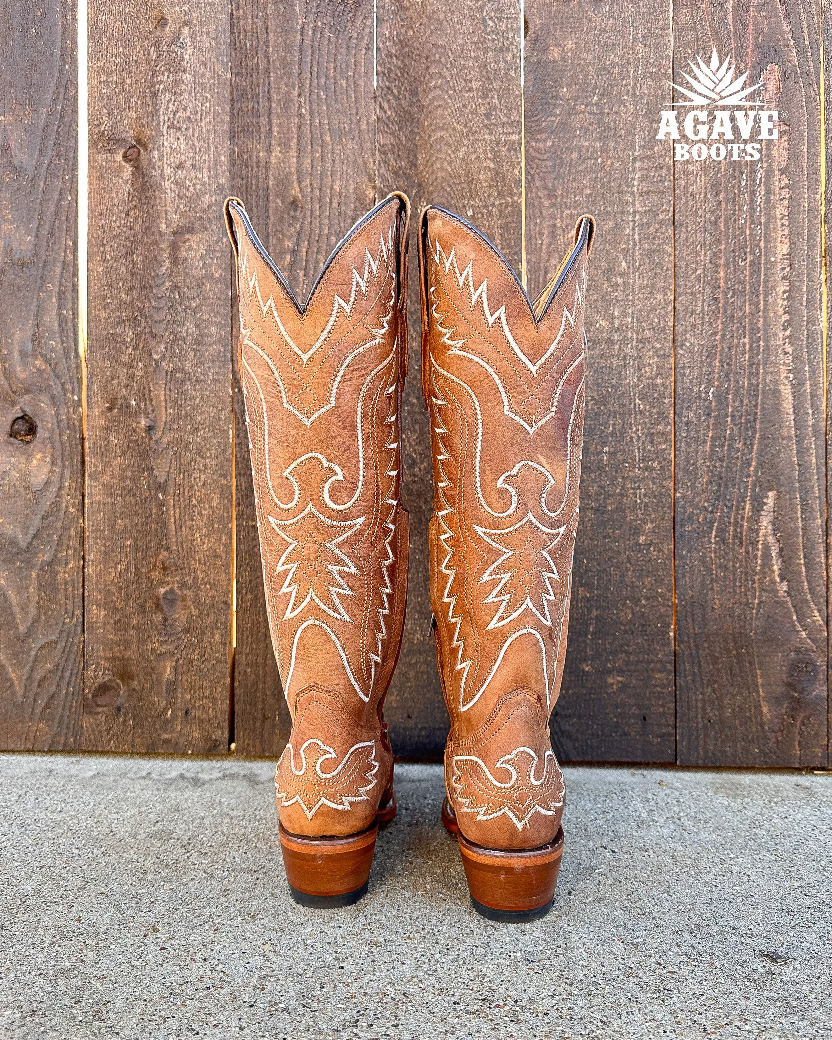 LIGHT BROWN | WOMEN TALL COWBOY BOOTS