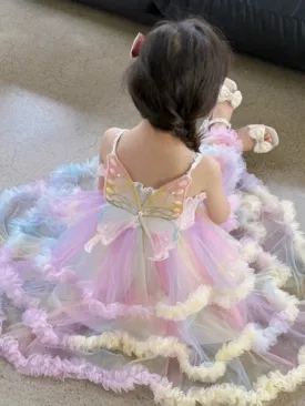 Taking Flight Butterfly Tiered Smocked Dress