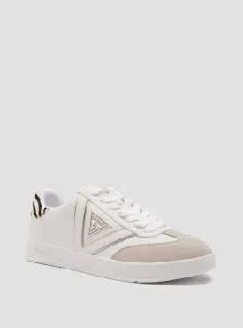 White Aviana Zebra Low Top Sneakers